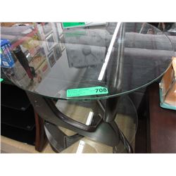 NEW - Glass top end table