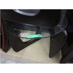 NEW - Glass top end table