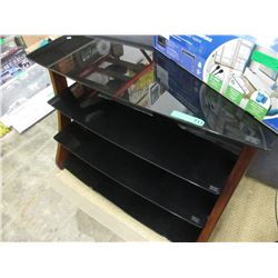 4 Tiered tempered glass entertainment stand