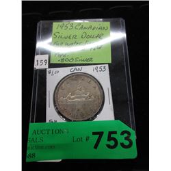 1953 Canadian Silver Dollar Coin