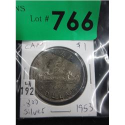 1953 Canadian Silver Dollar Coin