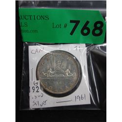 1961 Canadian Silver Dollar Coin