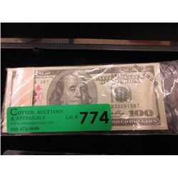 Bundle of movie prop US $100 bills