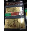 Image 1 : 2 Canadian Gold Foil Novelty Notes