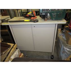 Rolling metal cabinet - used