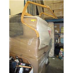 Skid of wrapped storage locker goods