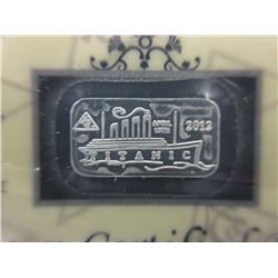 4 Silver Titanic Commemorative Bars - USA Mint
