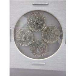 4 Silver Winged Angel Libertad Rounds - Rare Size