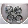 Image 1 : 4 Silver "Native Skull in Headdress" Rounds