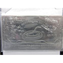 Fine Titanium Australia "Brown Snake" Motif Bar