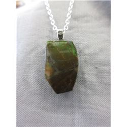 14.5 CT Free-Form Canadian Ammolite Necklace