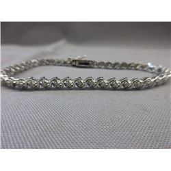 0.25 CTW Diamond Tennis Bracelet - Sterling Silver
