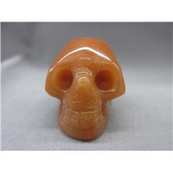 196 CT Carved Adventurine Gemstone Skull