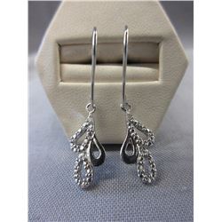 New - Sterling Silver French Hook Dangle Earrings