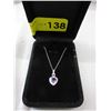 Image 2 : Double Heart Cut - Amethyst & Diamond Pendant