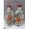 Image 1 : 2 Hand Painted Chinese Snuff Bottles