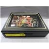 Image 1 : Wood & Glass Jewelry Box & Contents