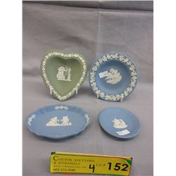 4 Wedgwood Jasperware pin dishes