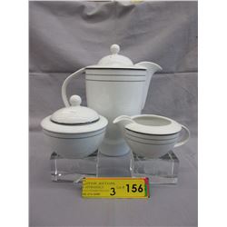 Mikasa china teapot, cream & sugar