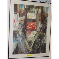 Large Framed "Richard Walker" print of New York