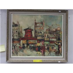 Framed print on board of Paris