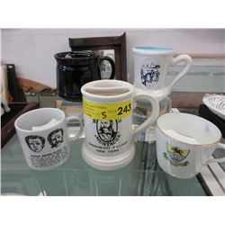 5 Assorted Mustache mugs