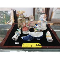 8 Japanese & European porcelain figurines