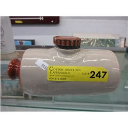 Small glazed ceramic bed warmer