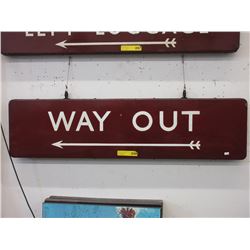Porcelain exit sign from CPR Railway