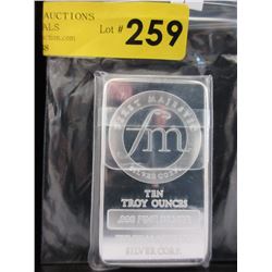 10 Troy Oz .999 Silver "First Majestic" Silver Bar