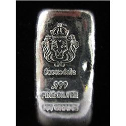 100 Gram - .999 Silver "Scottsdale Mint"  Loaf
