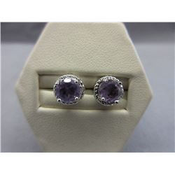 New - Amethyst & Diamond-set Earrings