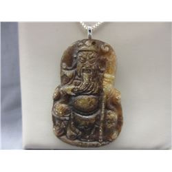 Carved Stone Pendant/Necklace Set