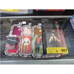 3 Re-carded 1970's Star Wars figurines