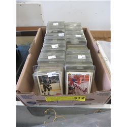 600 Hockey trading cards in protective sleeves