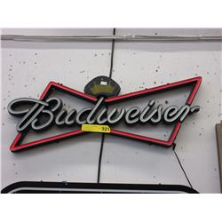 Electric Budweiser sign with adapter