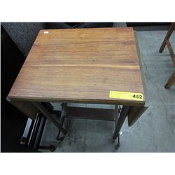 Small vintage adjustable height table