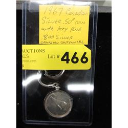 1967 Canadian Centennial Coin in key ring