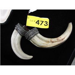 Pair of 4" tusks with end caps