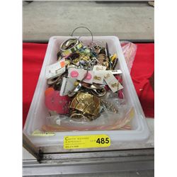 Tray of used fashion & costume jewelry