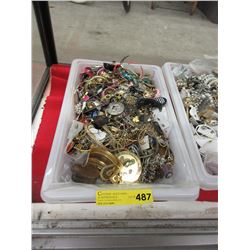 Tray of used fashion & costume jewelry