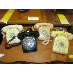 4 Vintage dial telephones