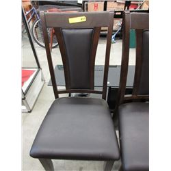 New - Dining chair with faux leather seat