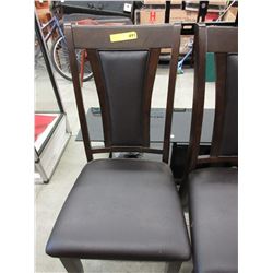 New - Dining chair with faux leather seat