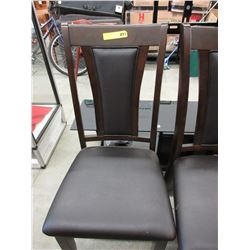 New - Dining chair with faux leather seat