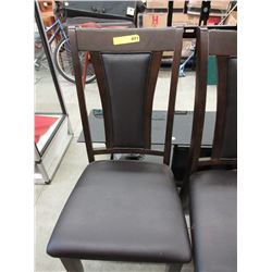 New - Dining chair with faux leather seat