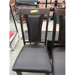 New - Dining chair with faux leather seat