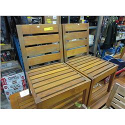 Pair of teak patio chairs - used