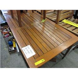 Teak patio table "30" x 54" - used