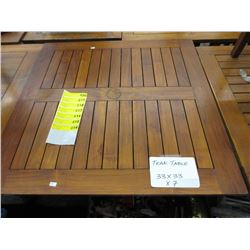 Teak patio table - used